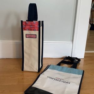NWOT Vineyard Vines Wine Tote Pink Crabs with gift bag